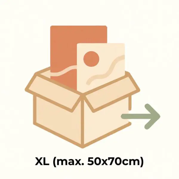 Service: Verpackung und Versand (Packing and Shipping) (XL: max. 50x70cm)