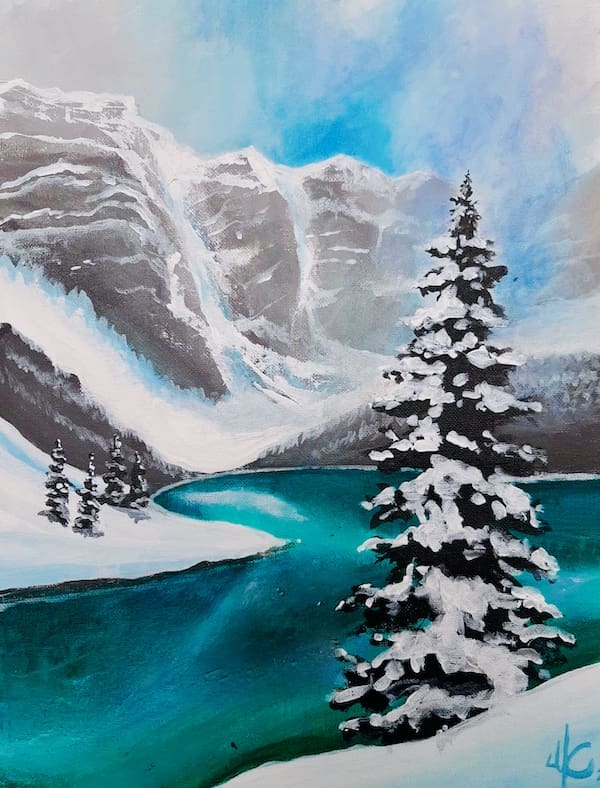 Guided Painting: Winter in the Rockies