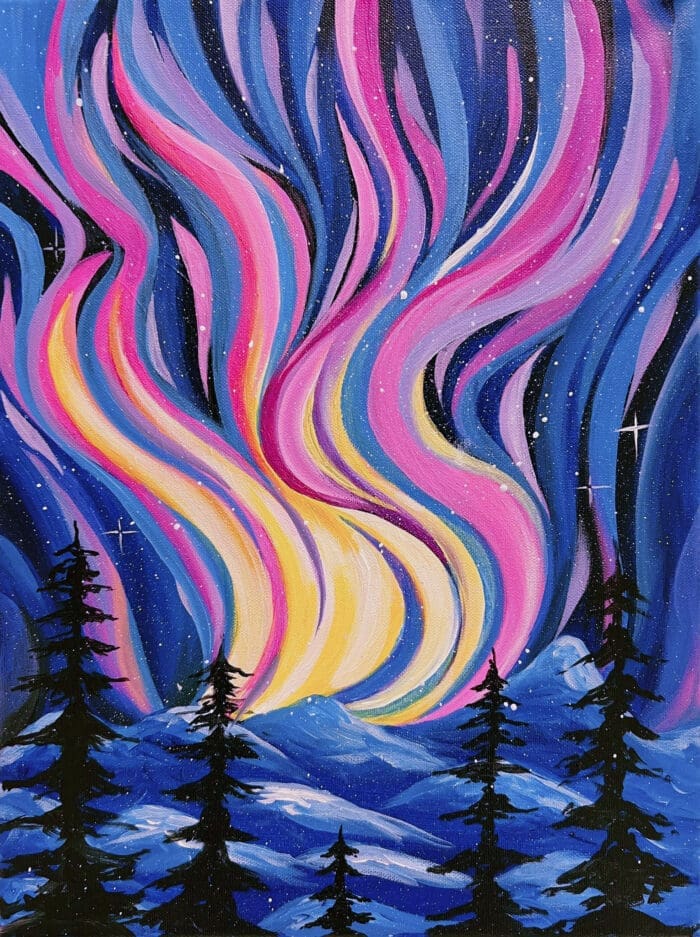 Guided Painting : Aurora Borealis