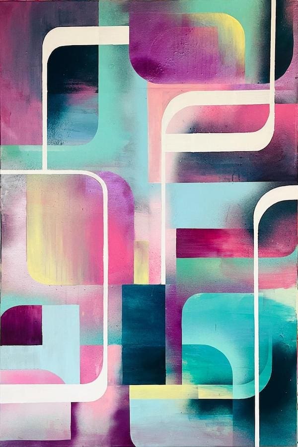 Acrylics & Mixed Media: Colorful Intersections