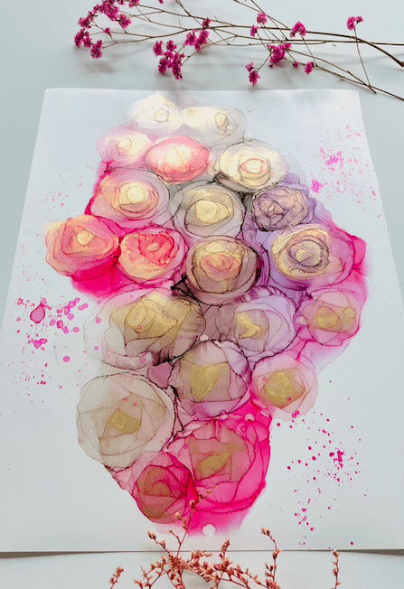 alcohol-ink-rose