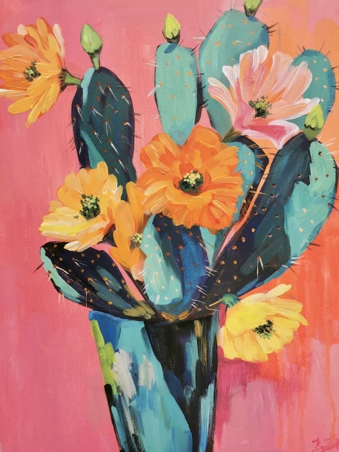 Guided Painting: Cactus